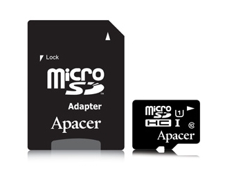 APACER UHS-I MicroSDHC 8GB class 10 + Adapter AP8GMCSH10U1-R