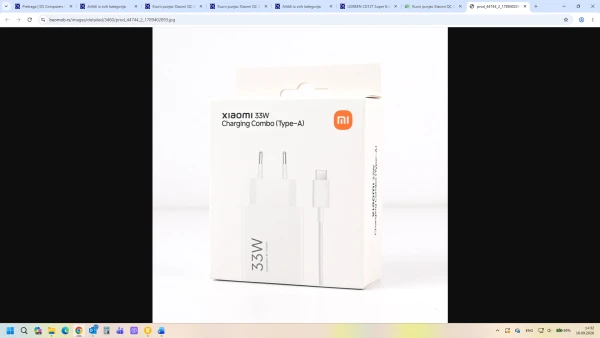 Xiaomi 33W Charging Combo (Type-A) USB-A EU  adapter+ kabl Tip-C punjac