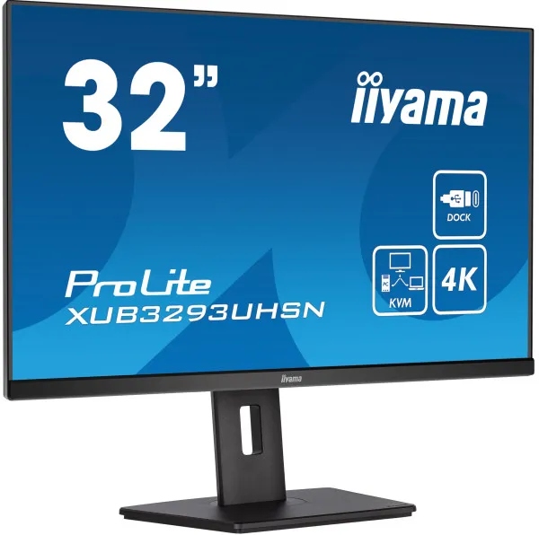 Monitor 31.5" Iiyama XUB3293UHSN-B5 IPS 3840x2160/60Hz/4ms/HDMI/DP/USB/RJ45/zvuč