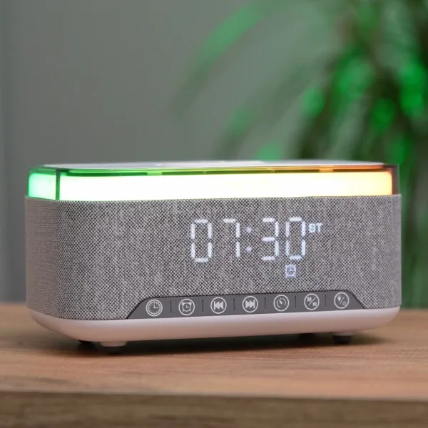 Zvučnik Mikado MD-W8 1200mah, 10W lampa/alarm/wireless punjač/sivi