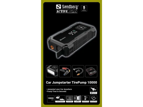 Baterijski kompresor/powerbank Sandberg 421-21 Jumpstarter 10000mAh/lampa