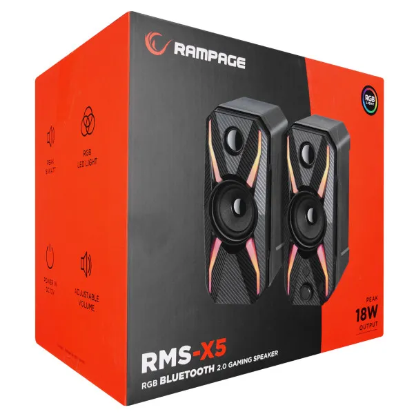 Zvučnik USB 2.0 Rampage RMS-X5 3Wx2 RGB 39545