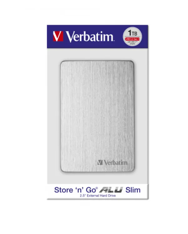 HDD E2.5" Verbatim 1TB USB 3.2 Store'n'Go 53663, Silver