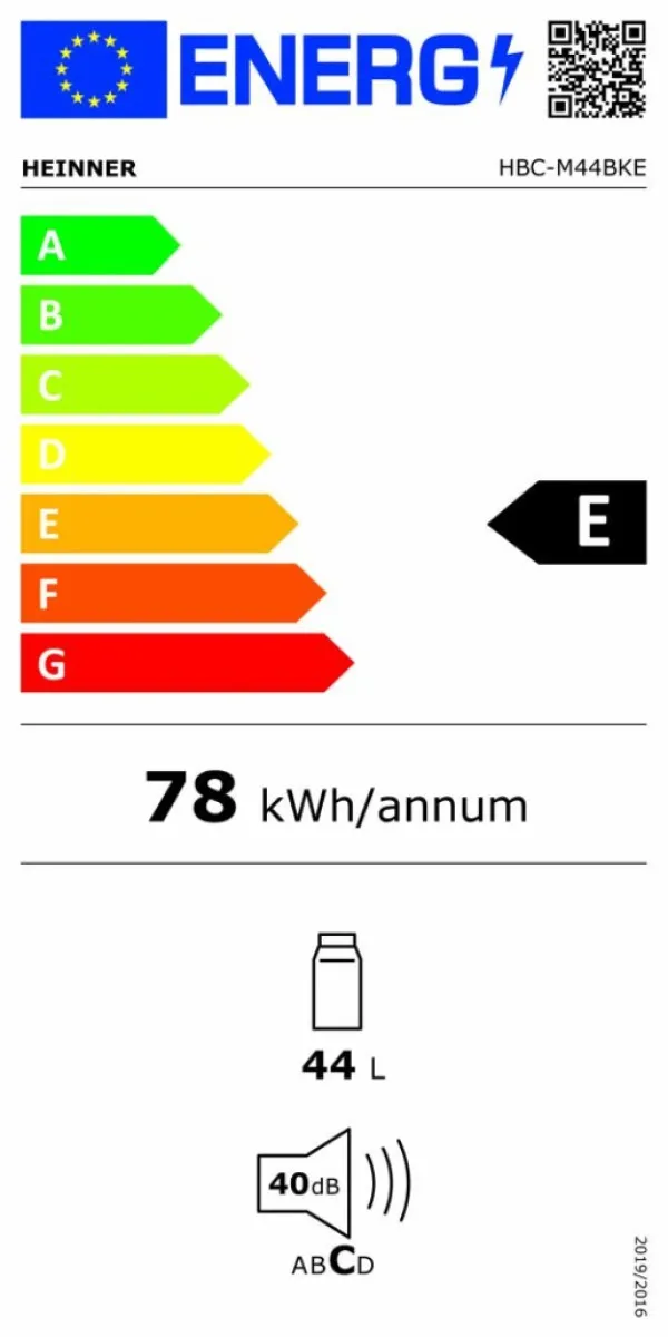 Frižider za piće HEINNER HBC-M44BKE/44l/48limenki/crni