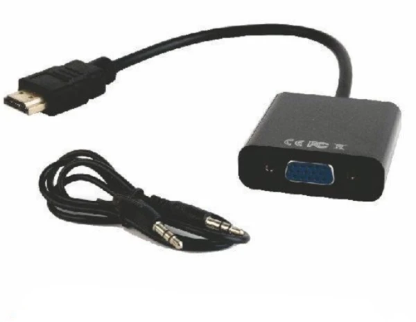 A-HDMI-VGA-06 ** Gembird  HDMI to VGA + AUDIO adapter cable, single port (alt A-HDMI-VGA-03, 439)