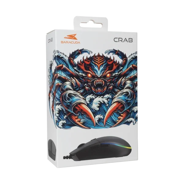 Miš Baracuda CRAB 3600DPI/6D/Optički/RGB/Crna