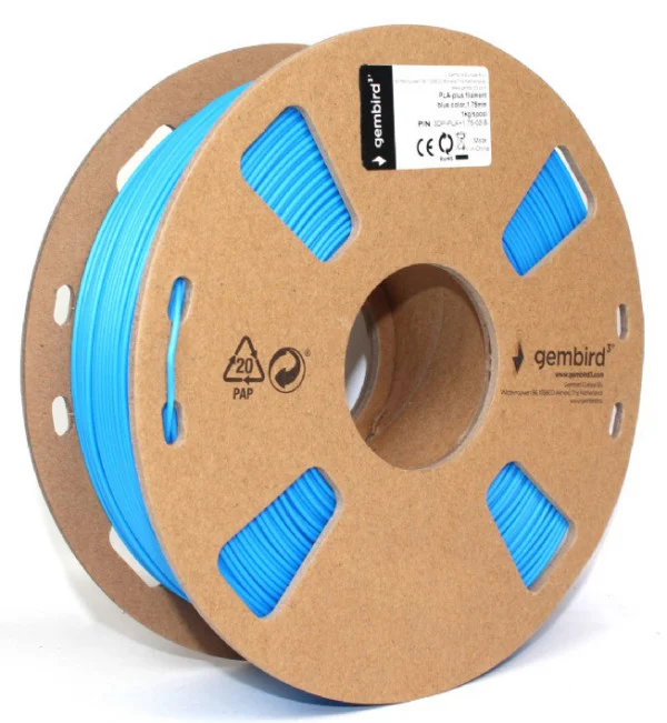 3DP-PLA+1.75-02-B PLA-PLUS Filament za 3D stampac 1,75mm kotur 1KG Blue (jaci od standardnog PLA)