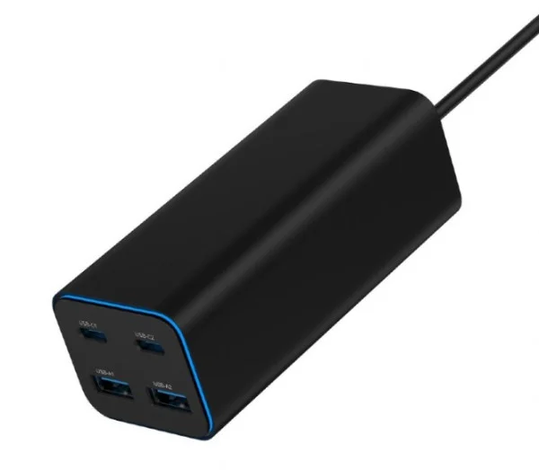TA-UC-2A2C-PD100-01-BK Gembird 4-port 100W GaN USB PowerDelivery brzi punjacr, black