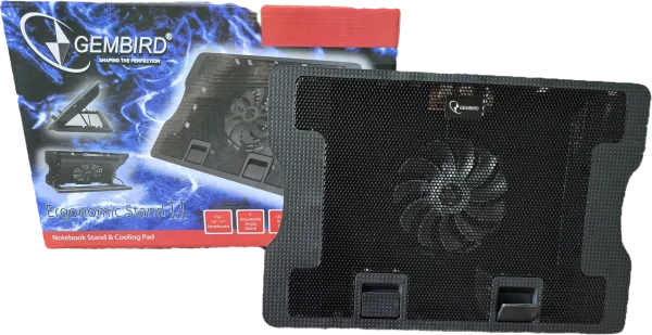N2000FS** Gembird hladnjak za laptop 15-17 140mm Fan-CONTROL, 2xUSB, 370x265mm, Ergo Stand(599)