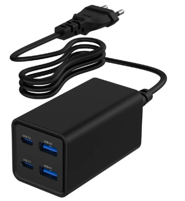 TA-UC-2A2C-PD65-01-BK Gembird 4-port 65W GaN USB PowerDelivery brzi punjac, black