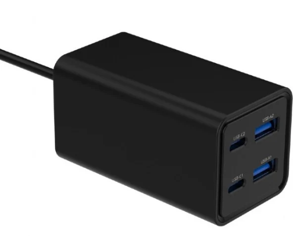 TA-UC-2A2C-PD65-01-BK Gembird 4-port 65W GaN USB PowerDelivery brzi punjac, black
