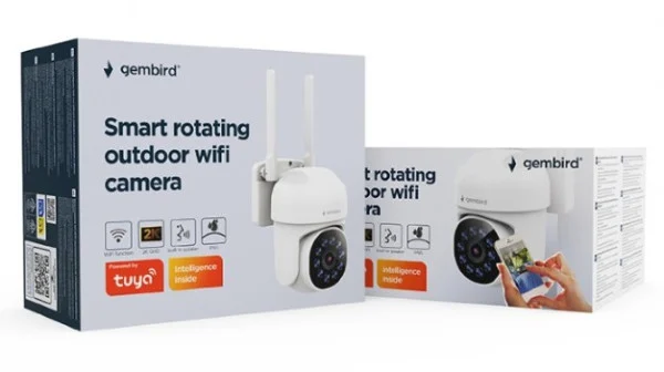 TSL-ODCAM-WRHD-01 Gembird Smart rotating outdoor wifi camera, 2K QHD TUYA