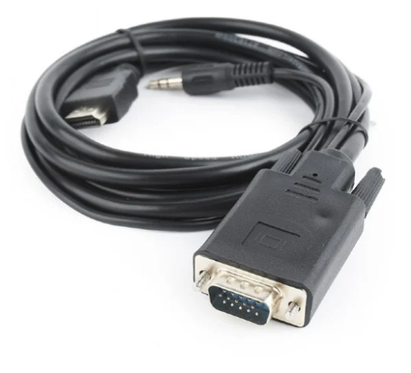 A-HDMI-VGA-03-6 Gembird HDMI to VGA and audio adapter cable, single port, 1,8m, black