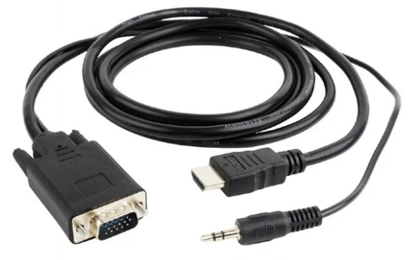 A-HDMI-VGA-03-6 Gembird HDMI to VGA and audio adapter cable, single port, 1,8m, black