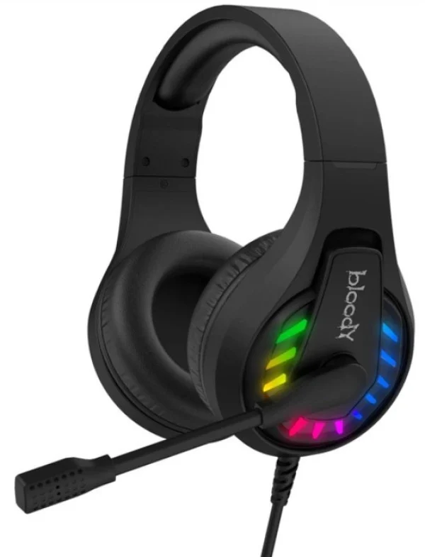 A4-G230 A4Tech Bloody gejmerske slusalice sa mikrofonom, 7.1 SURROUND, 50mm/16ohm, NEON, USB BLACK