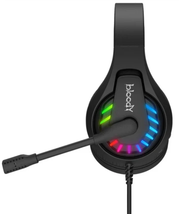 A4-G230 A4Tech Bloody gejmerske slusalice sa mikrofonom, 7.1 SURROUND, 50mm/16ohm, NEON, USB BLACK