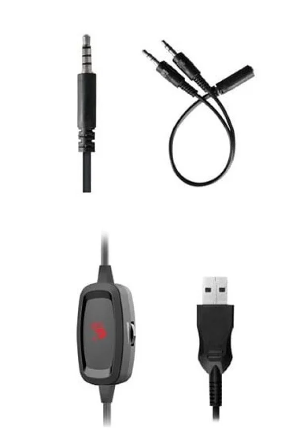 A4-G330P A4Tech Bloody gejmerske slusalice sa mikrofonom, SURROUND, 50mm/16ohm, colorLED, USB+3,5mm