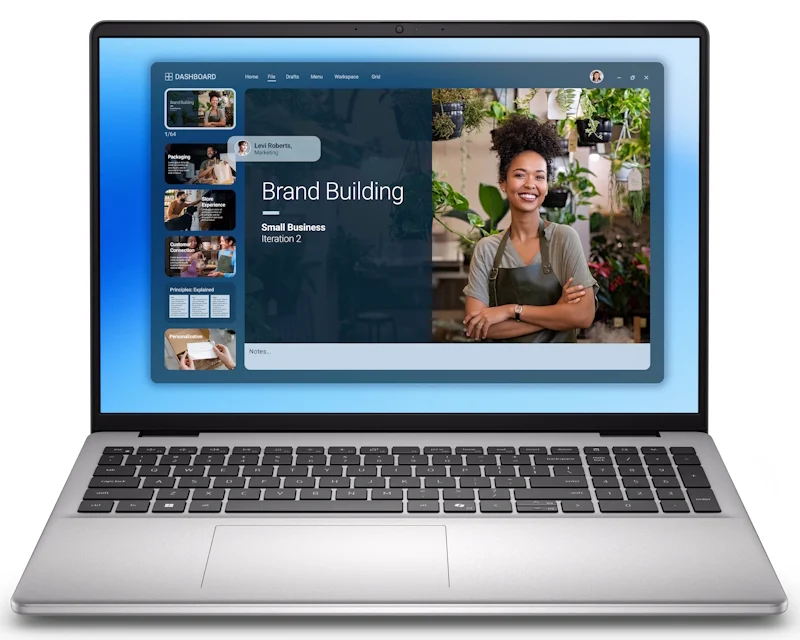 DELL 16 DC16251 16 inch FHD+ 300nits Core 7 150U 16GB 512GB SSD Backlit FP metalni silver laptop
