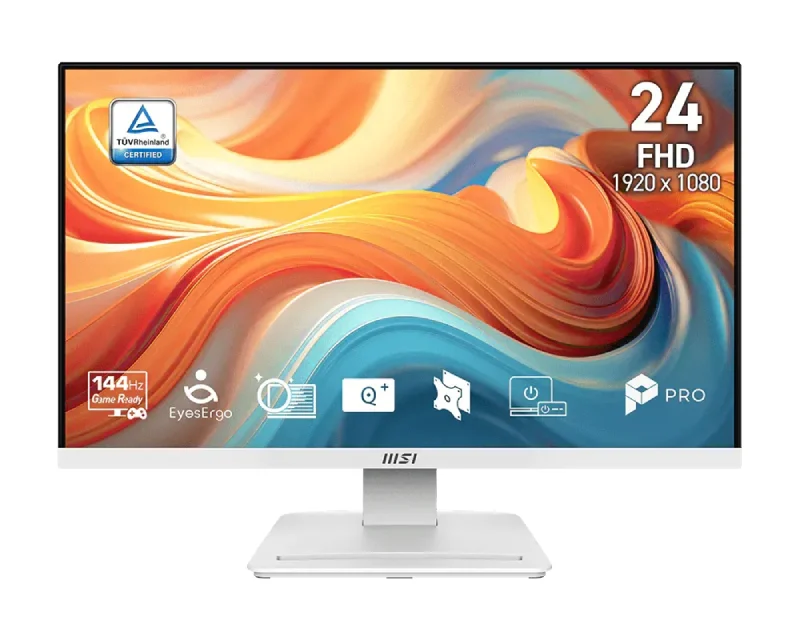 MSI 23.8 inča PRO MP241W E14V FHD 1920x1080 VA 144 Hz business monitor beli