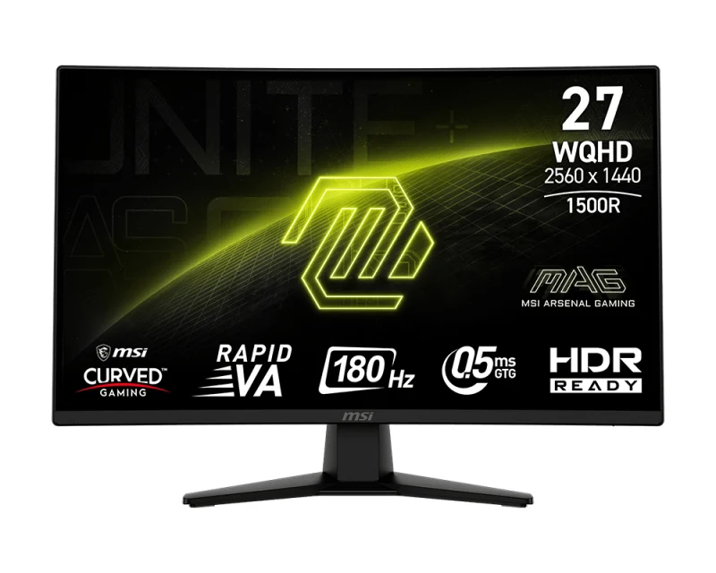 MSI 27 inča MAG 274CQF WQHD 2560x1440 180 Hz zakrivljeni gaming monitor