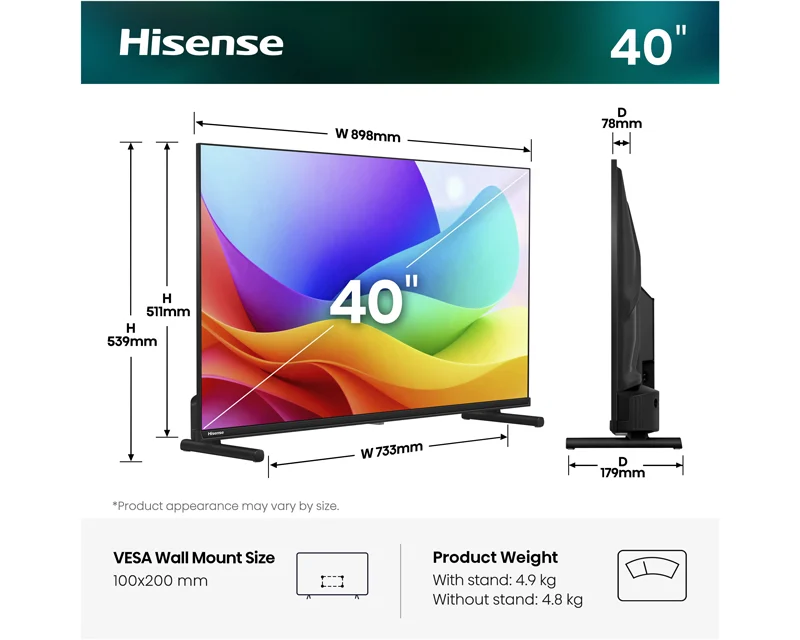 HISENSE 40 inča 40A5S QLED FHD Smart TV