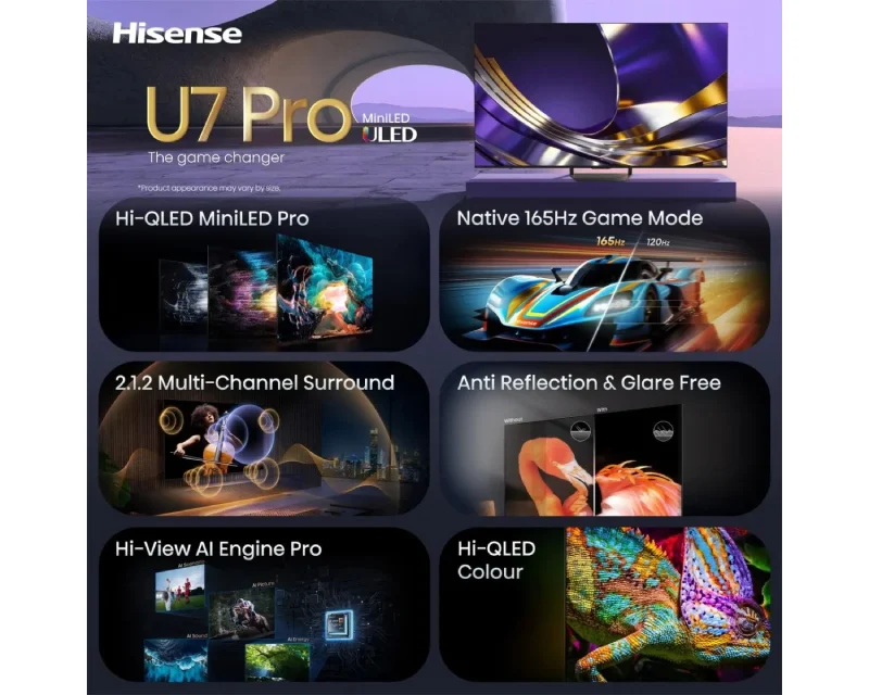 HISENSE 65 inča 65U7S PRO ULED MiniLED 4K UHD Smart TV