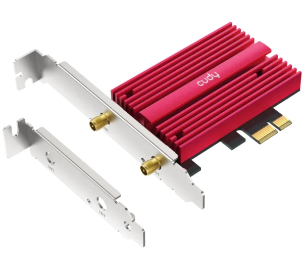 Cudy WE9300S,BE9300 Wi-Fi 7 Bluetooth 5.4 PCI-E Adapter,5.7 Gbps + 2.8 Gbps + 688 Mbps WiFi