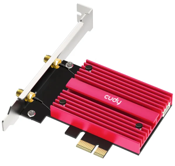 Cudy WE9300S,BE9300 Wi-Fi 7 Bluetooth 5.4 PCI-E Adapter,5.7 Gbps + 2.8 Gbps + 688 Mbps WiFi