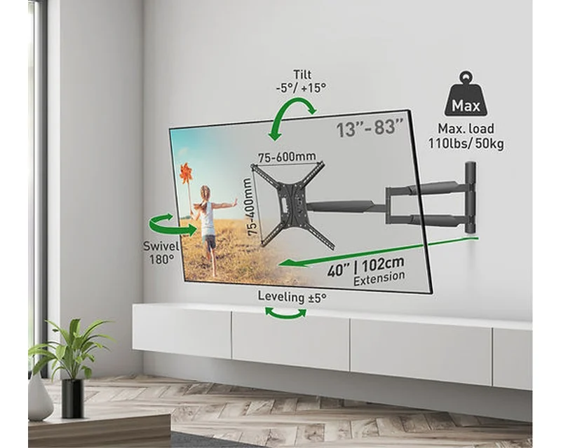BARKAN BM443XL LCD TV zglobni zidni nosač od 13 do 86 inča