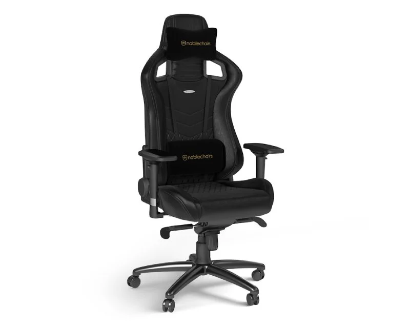NOBLECHAIRS EPIC Real Leather Gaming stolica crna