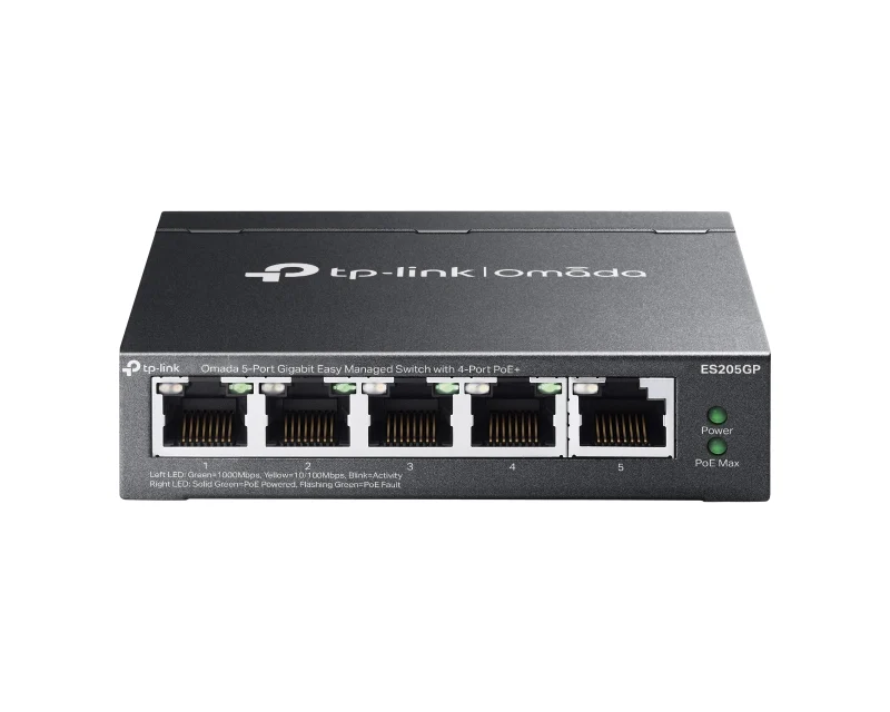 TP-LINK ES205GP Omada 5-Port Gigabit Easy Managed Switch with 4-Port PoE+