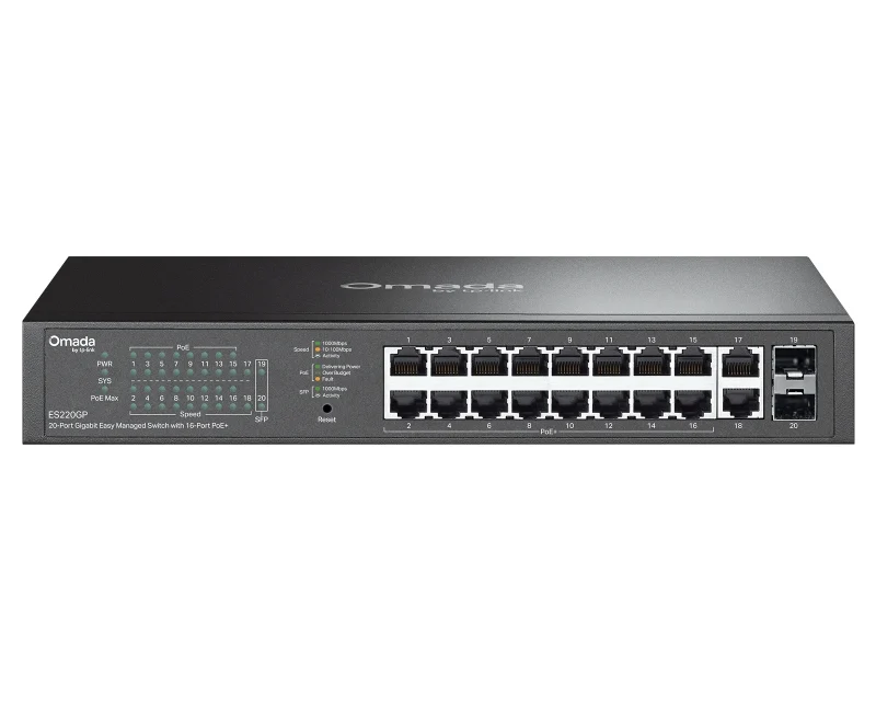 TP-LINK ES220GP(UN) Omada 20-Port Gigabit Easy upravljivi Switch sa16-Port PoE+