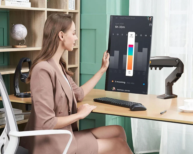 NORTH BAYOU F80 stoni nosač za monitor mat crni 17-30 inča