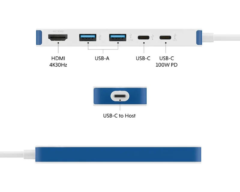 TARGUS HyperDrive Flex 5 Port USB-C Hub beli (HD4101BUGL)