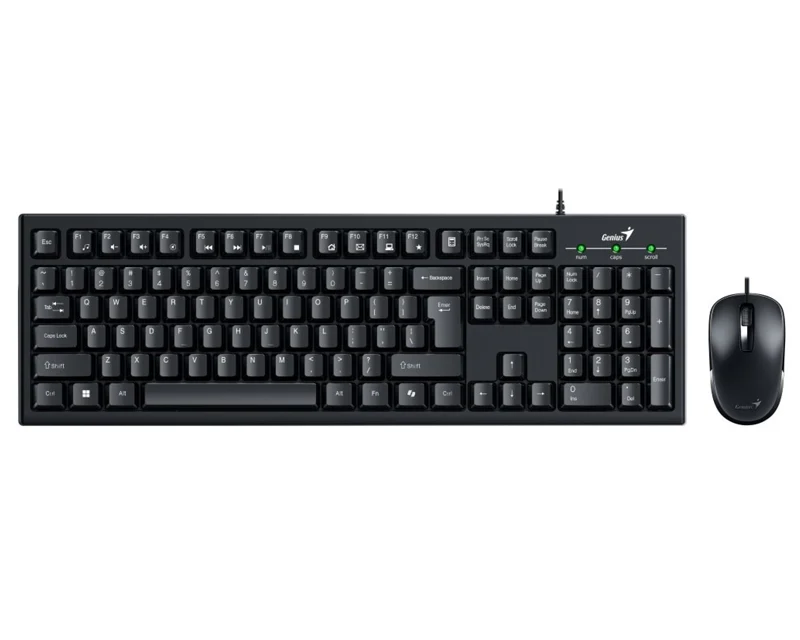 GENIUS KM-100SE USB YU crna tastatura+ USB crni miš
