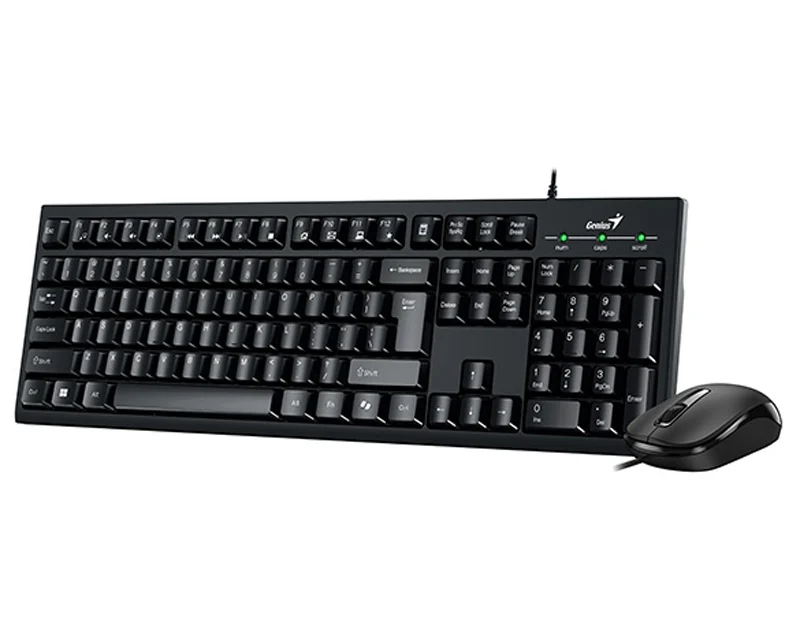GENIUS KM-100SE USB YU crna tastatura+ USB crni miš
