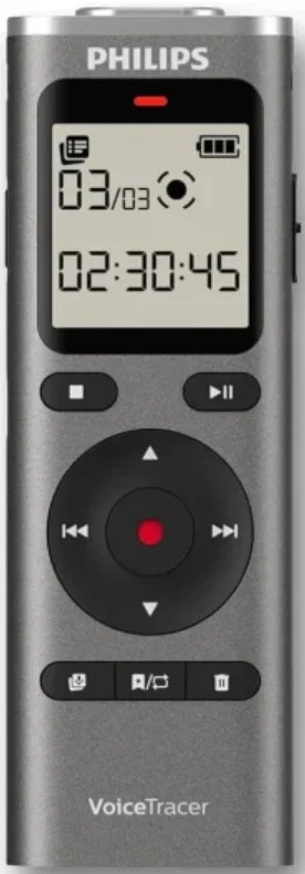 Philips Diktafon DVT1170 Mono,8GB,LCD 2x AAA,siva,USP C,USB 2.0