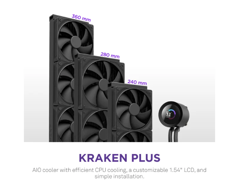 NZXT Kraken Plus 360 V2 vodeno hlađenje crno (RL-KN360-B2)