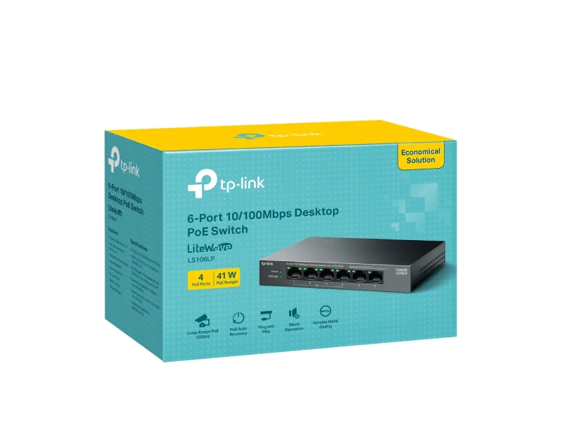 TP-LINK_ LS106LP(UN) 6-port 10/100mbps Desktop switch