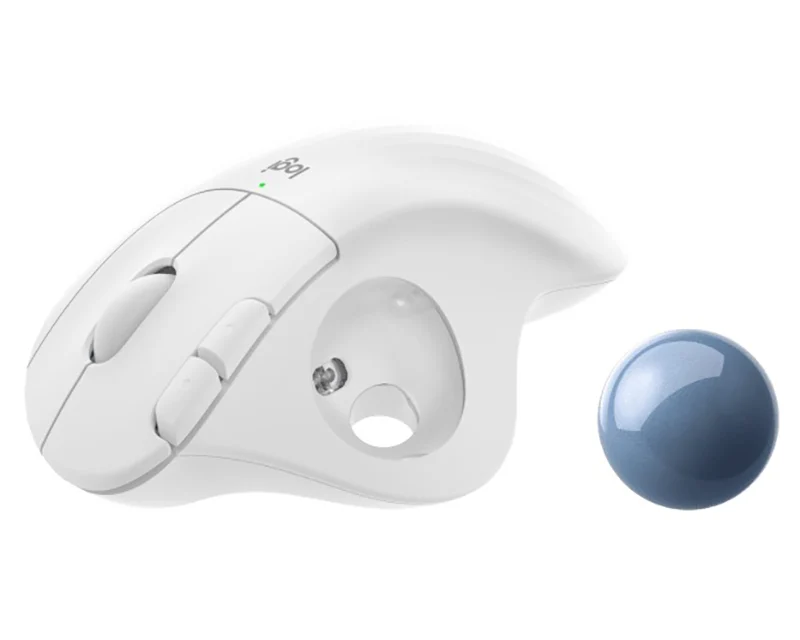 LOGITECH M575s ERGO Bluetooth Trackball Offwhite Blue ball miš