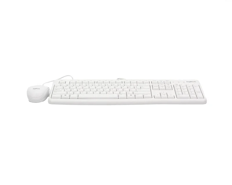 LOGITECH_ MK120 Desktop USB US tastatura + USB miš beli