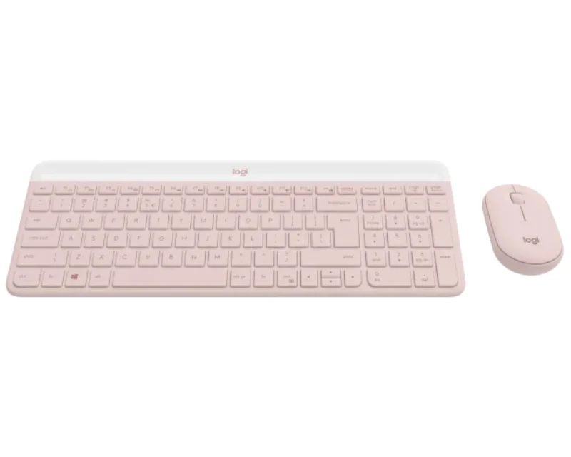 LOGITECH MK470 Wireless Desktop US Roze tastatura + miš