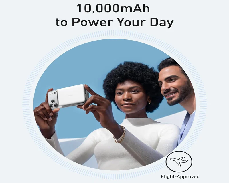 ANKER MagGo 10000mAh, 15W, magnetno bežični power bank, beli