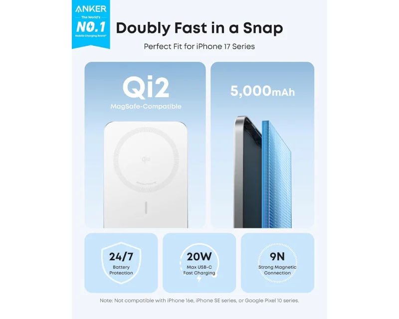 ANKER Nano 5000mAh, 20W, MagSafe Power Bank beli