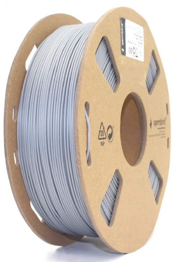 3DP-PLA+1.75-02-GR PLA-PLUS Filament za 3D stampac 1,75mm kotur 1KG Grey (jaci od standardnog PLA)
