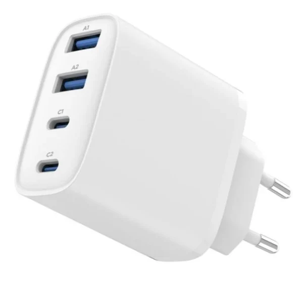 TA-UC-2A2C-PD40-01-W Gembird 4-port 40 W GaN USB PowerDelivery fast charger, white