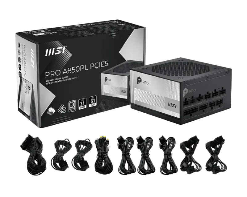 MSI PRO A850PL PCIE5 850W napajanje 7Y