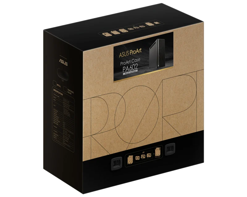 ASUS PROART PA602 WOOD METAL PWM BLACK kućište crno
