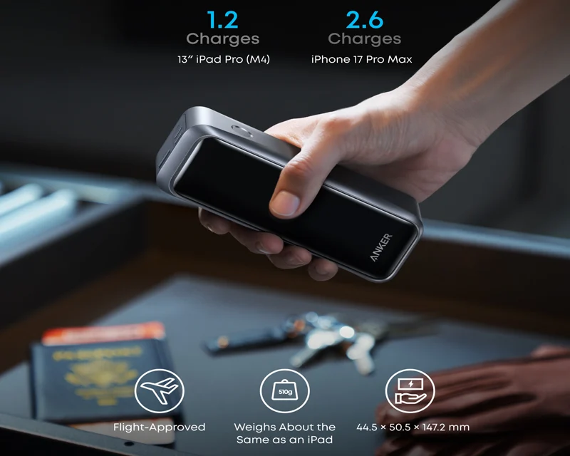 ANKER Prime 20000mAh, 220W, Power Bank za laptop crni