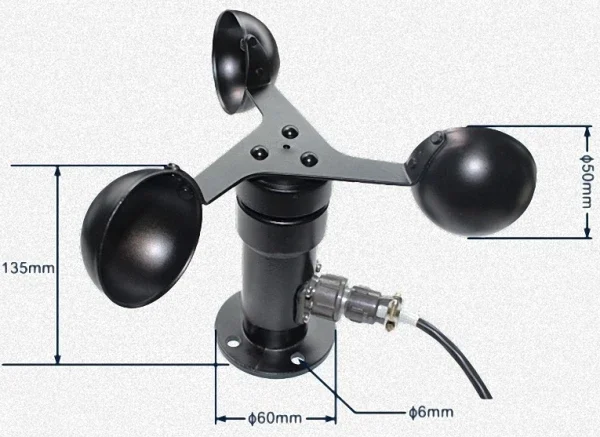 SMART-TUYA-SZ5386 Side GMB wireless outdoor wind speed sensor